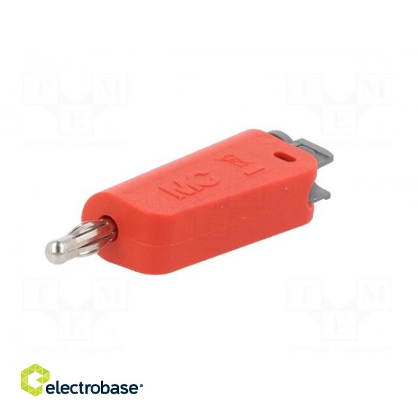Plug | 4mm banana | 19A | 30VAC | 60VDC | red | nickel plated | 1mm2 image 2