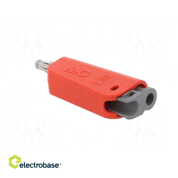 Plug | 4mm banana | 19A | 30VAC | 60VDC | red | nickel plated | 1mm2 image 4