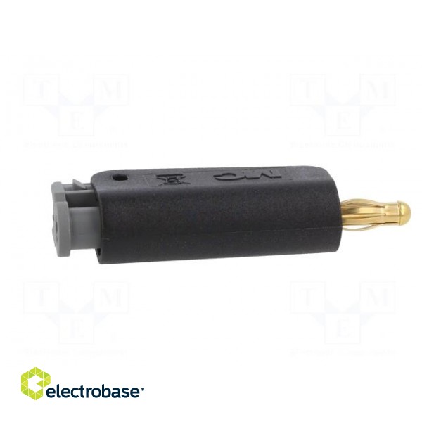 Plug | 4mm banana | 19A | black | gold-plated | on cable image 7