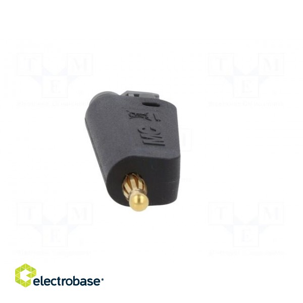 Plug | 4mm banana | 19A | black | gold-plated | on cable image 9