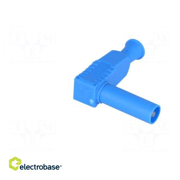 Plug | 4mm banana | 20A | 1kVAC | blue | insulated | 2.5mm2 | on cable image 8