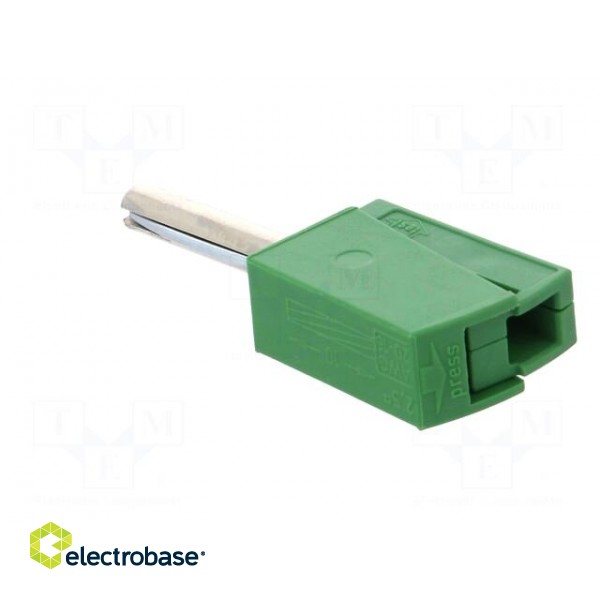 Plug | 4mm banana | 20A | 42V | green | non-insulated | 40mm image 4