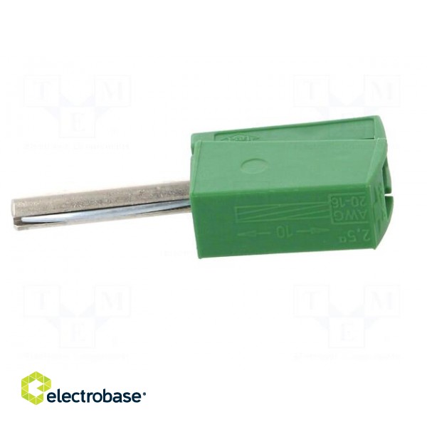 Plug | 4mm banana | 20A | 42V | green | non-insulated | 40mm image 3