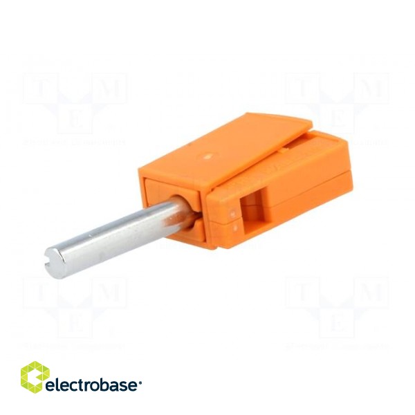 Plug | 4mm banana | 20A | 42V | orange | non-insulated | 40mm | 3.86g image 2