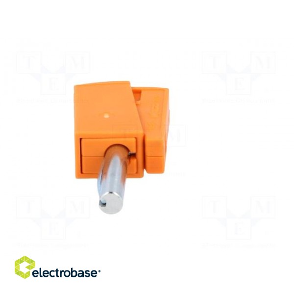 Plug | 4mm banana | 20A | 42V | orange | non-insulated | 40mm image 9