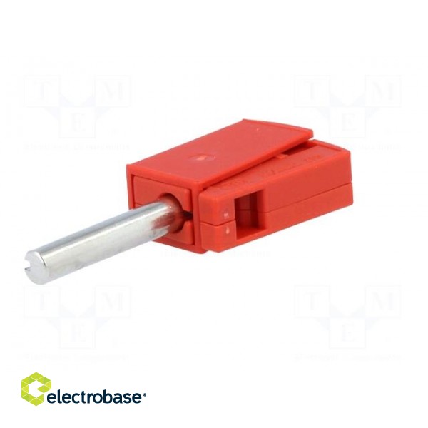 Plug | 4mm banana | 20A | 42V | red | non-insulated | 40mm | 3.86g image 2