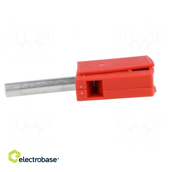 Plug | 4mm banana | 20A | 42V | red | non-insulated | 40mm | 3.86g image 3