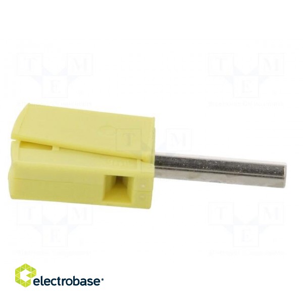 Plug | 4mm banana | 20A | 42V | yellow | non-insulated | 40mm | 3.86g image 7