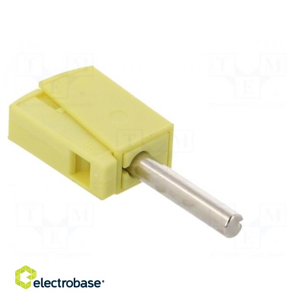 Plug | 4mm banana | 20A | 42V | yellow | non-insulated | 40mm | 3.86g paveikslėlis 8