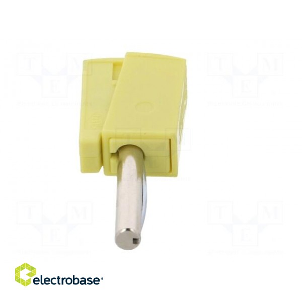 Plug | 4mm banana | 20A | 42V | yellow | non-insulated | 40mm | 3.86g image 9