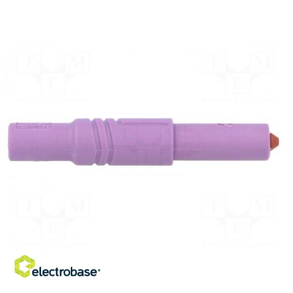 Plug | 4mm banana | 24A | 1kV | violet | insulated | Mounting: screw фото 7