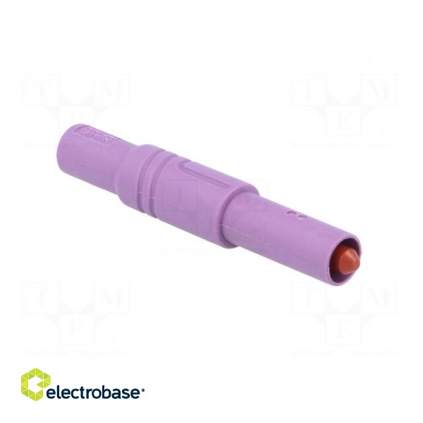 Plug | 4mm banana | 24A | 1kV | 1kVDC | violet | insulated | 3mΩ | screw image 8