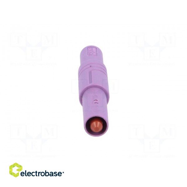 Plug | 4mm banana | 24A | 1kV | violet | insulated | Mounting: screw фото 9