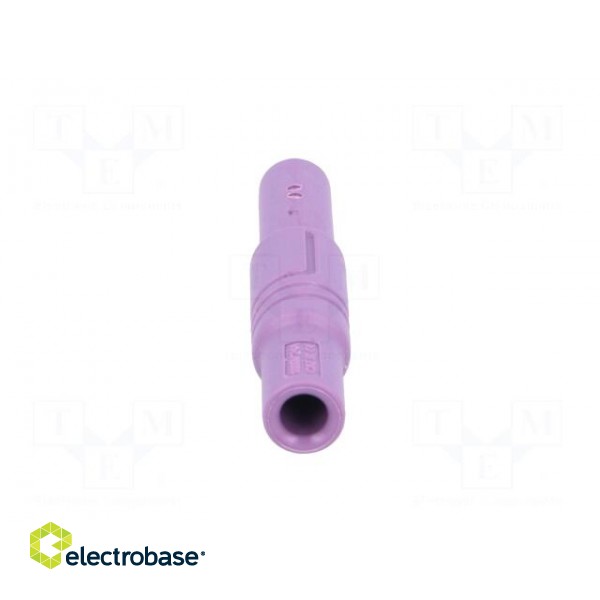 Plug | 4mm banana | 24A | 1kV | violet | insulated | Mounting: screw фото 5