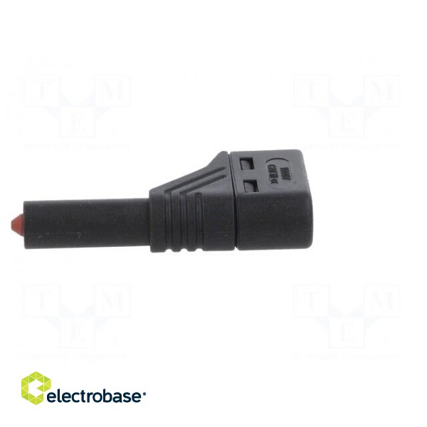 Plug | 4mm banana | 24A | 1kVDC | black | insulated,angled | 0.5÷1.5mm2 image 3