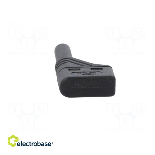 Plug | 4mm banana | 24A | 1kVDC | black | insulated,angled | 0.5÷1.5mm2 image 5