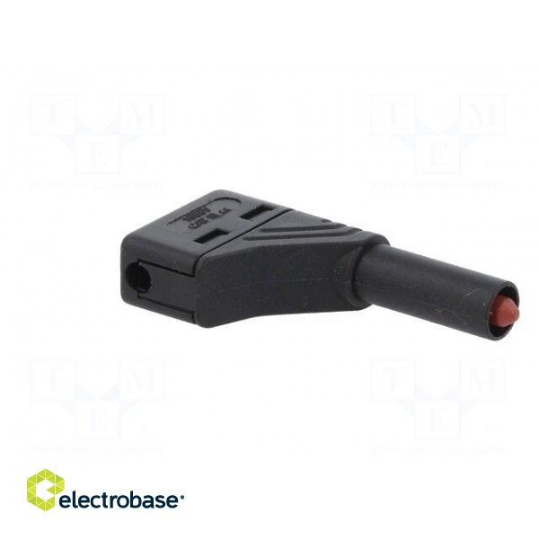 Connector: 4mm banana | plug | 24A | 1kVDC | black | insulated,angled paveikslėlis 8