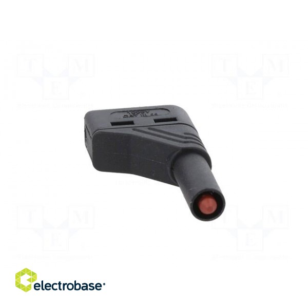 Connector: 4mm banana | plug | 24A | 1kVDC | black | insulated,angled paveikslėlis 9