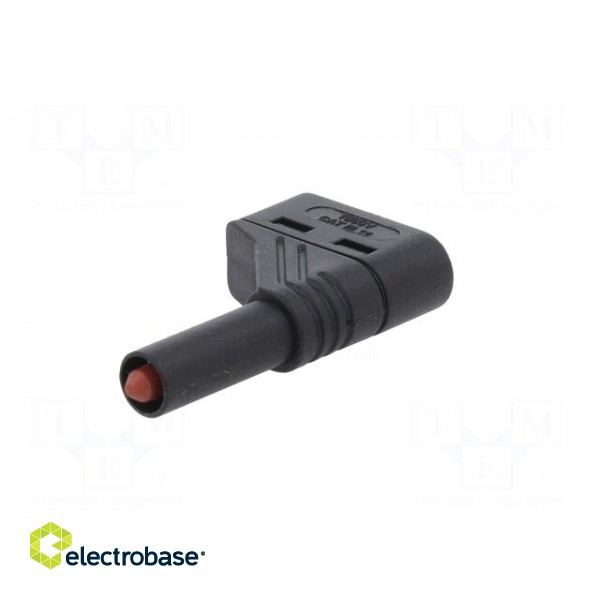 Plug | 4mm banana | 24A | 1kVDC | black | insulated,angled | 0.5÷1.5mm2 image 2