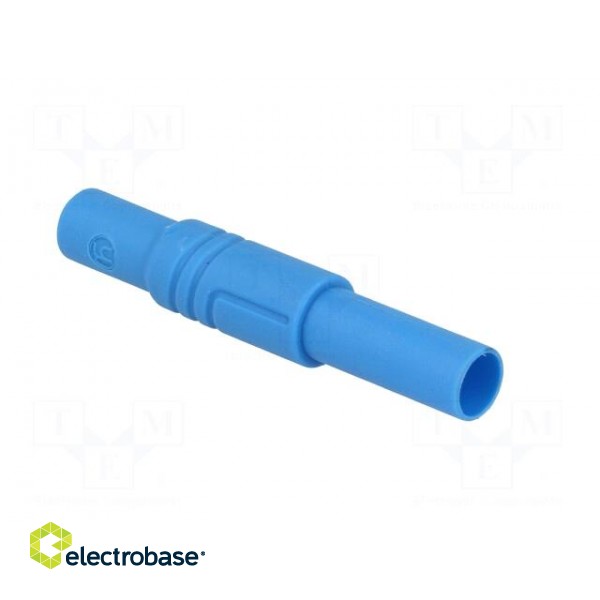 Plug | 4mm banana | 24A | 1kVDC | blue | insulated,with protection | 3mΩ image 4