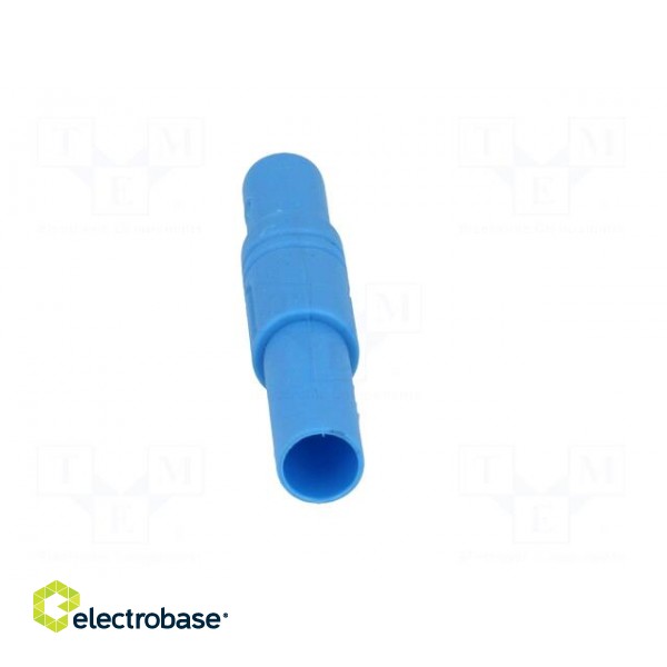 Plug | 4mm banana | 24A | 1kVDC | blue | insulated,with protection | 3mΩ image 5