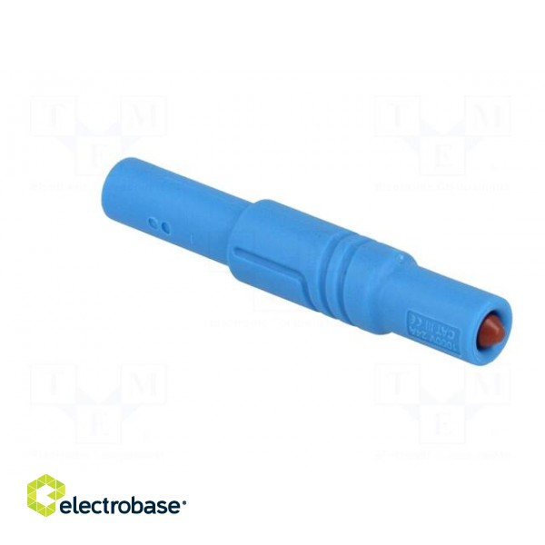 Plug | 4mm banana | 24A | 1kVDC | blue | insulated,with protection | 3mΩ image 8