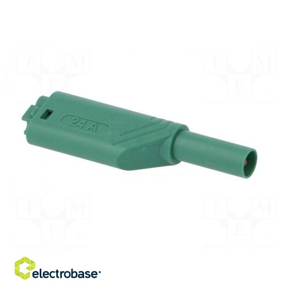 Plug | 4mm banana | 24A | 1kVDC | green | 0.5÷2.5mm2 | on cable | 3mΩ image 8