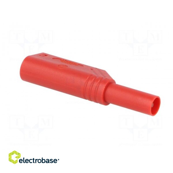 Plug | 4mm banana | 24A | 1kVDC | red | 0.5÷2.5mm2 | on cable | 3mΩ image 8