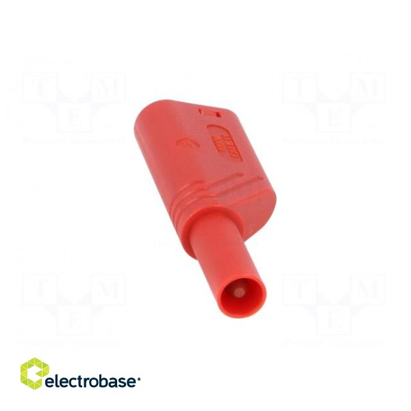 Plug | 4mm banana | 24A | 1kVDC | red | 0.5÷2.5mm2 | Mounting: on cable image 9