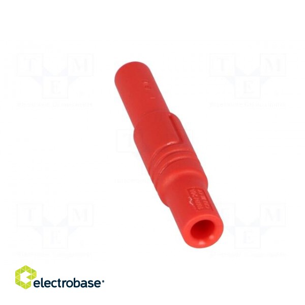 Plug | 4mm banana | 24A | 1kVDC | red | insulated | 3mΩ | 0.5÷2.5mm2 paveikslėlis 5