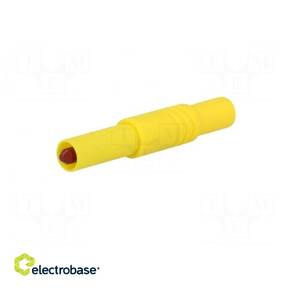 Plug | 4mm banana | 24A | 1kVDC | yellow | insulated | 3mΩ | 0.5÷2.5mm2 image 2