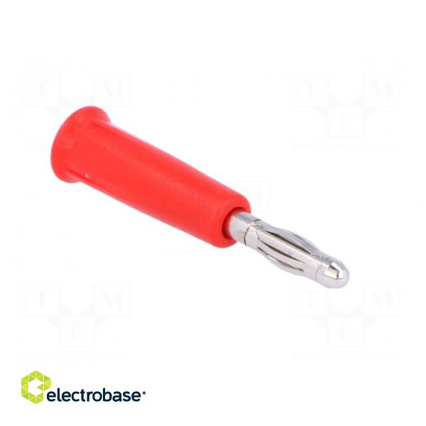 Connector: 4mm banana | plug | 24A | 30VAC | 60VDC | red | non-insulated paveikslėlis 8