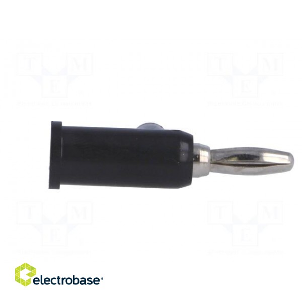 Plug | 4mm banana | 24A | 60VDC | black | Connection: 4mm socket | 39mm фото 7