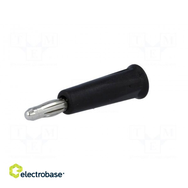 Plug | 4mm banana | 24A | 60VDC | black | non-insulated | on cable image 2