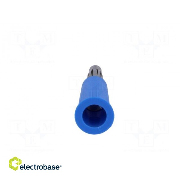 Plug | 4mm banana | 24A | 60VDC | blue | non-insulated фото 5