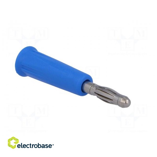 Plug | 4mm banana | 24A | 60VDC | blue | non-insulated paveikslėlis 8