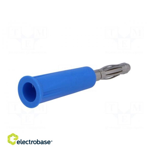 Plug | 4mm banana | 24A | 60VDC | blue | non-insulated paveikslėlis 6