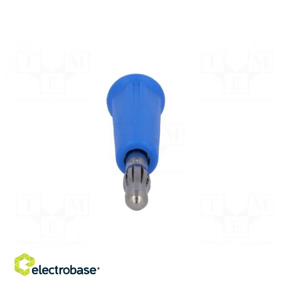 Plug | 4mm banana | 24A | 60VDC | blue | non-insulated фото 9