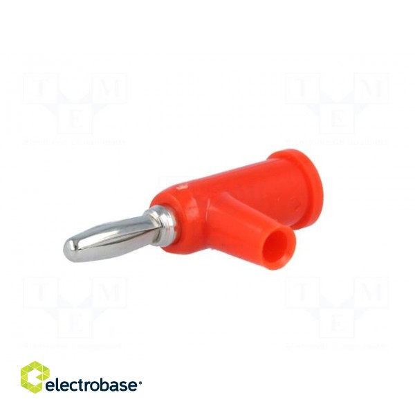 Plug | 4mm banana | 24A | 60VDC | red | Connection: 4mm socket | 39mm image 2