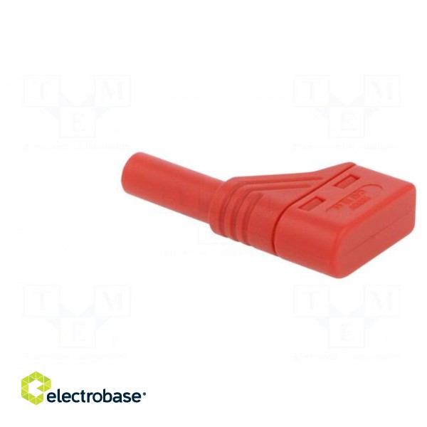 Plug | 4mm banana | 24A | 60VDC | red | gold-plated | Contacts: brass image 4