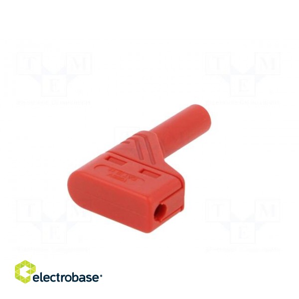 Plug | 4mm banana | 24A | 60VDC | red | gold-plated | Contacts: brass image 6