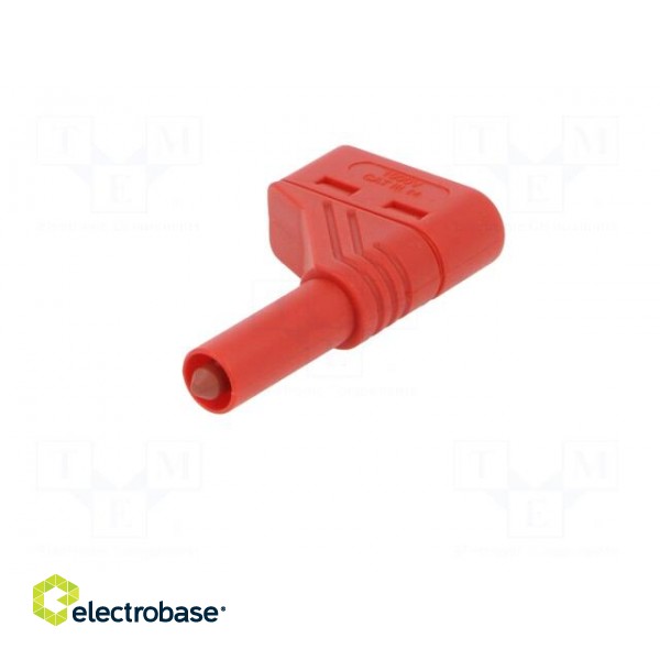 Plug | 4mm banana | 24A | 60VDC | red | gold-plated | Contacts: brass image 2