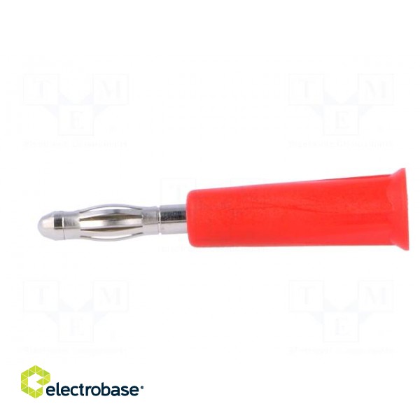 Plug | 4mm banana | 24A | 60VDC | red | non-insulated | Overall len: 46mm image 3