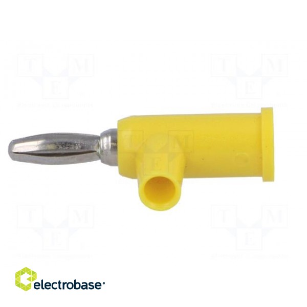 Plug | 4mm banana | 24A | 60VDC | yellow | Connection: 4mm socket | 39mm image 3