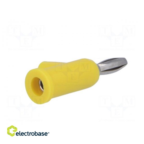 Plug | 4mm banana | 24A | 60VDC | yellow | Connection: 4mm socket | 39mm image 6