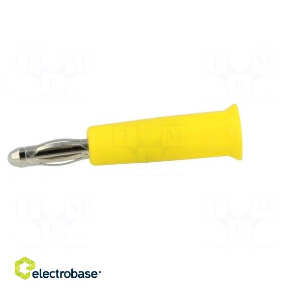 Plug | 4mm banana | 24A | 60VDC | yellow | non-insulated фото 3