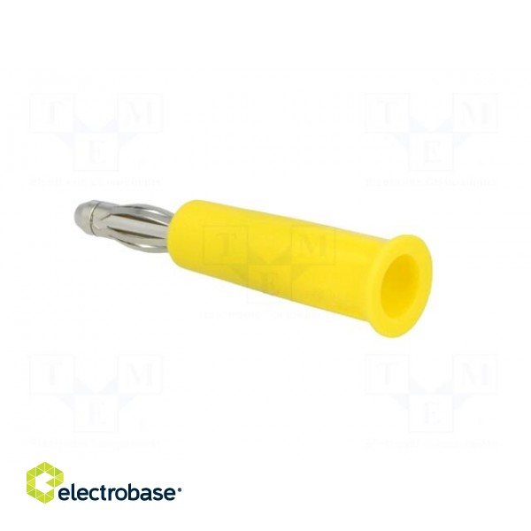 Plug | 4mm banana | 24A | 60VDC | yellow | non-insulated paveikslėlis 4