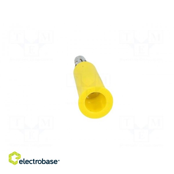 Plug | 4mm banana | 24A | 60VDC | yellow | non-insulated фото 5