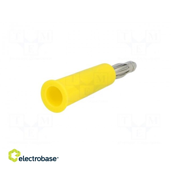 Plug | 4mm banana | 24A | 60VDC | yellow | non-insulated фото 6