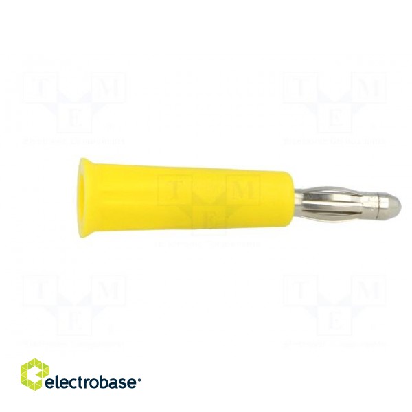 Plug | 4mm banana | 24A | 60VDC | yellow | non-insulated paveikslėlis 7